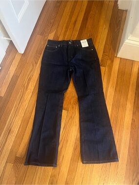 Madewell Vintage Flare Jeans 28P Petite Dark Blue Wash High Rise NWT